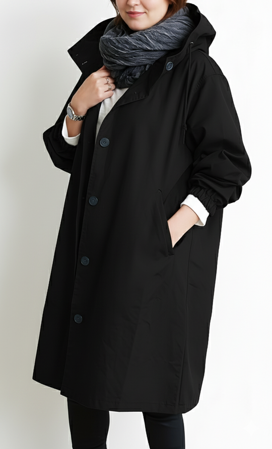 Damen Trenchcoat mit Kapuze | Große Größen