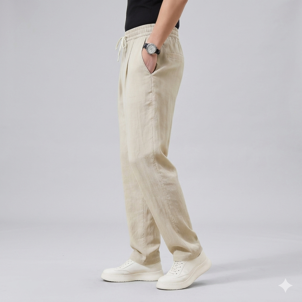 Herren lässige Leinen-Loungehose im Zen-Stil