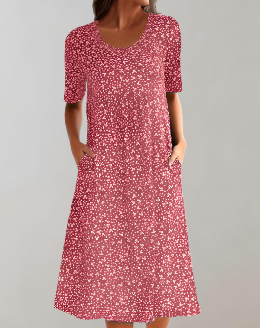 Heidi-Mode | Leichtes Sommer V-Ausschnitt Freizeitkleid