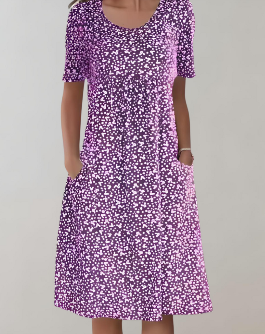 Heidi-Mode | Leichtes Sommer V-Ausschnitt Freizeitkleid