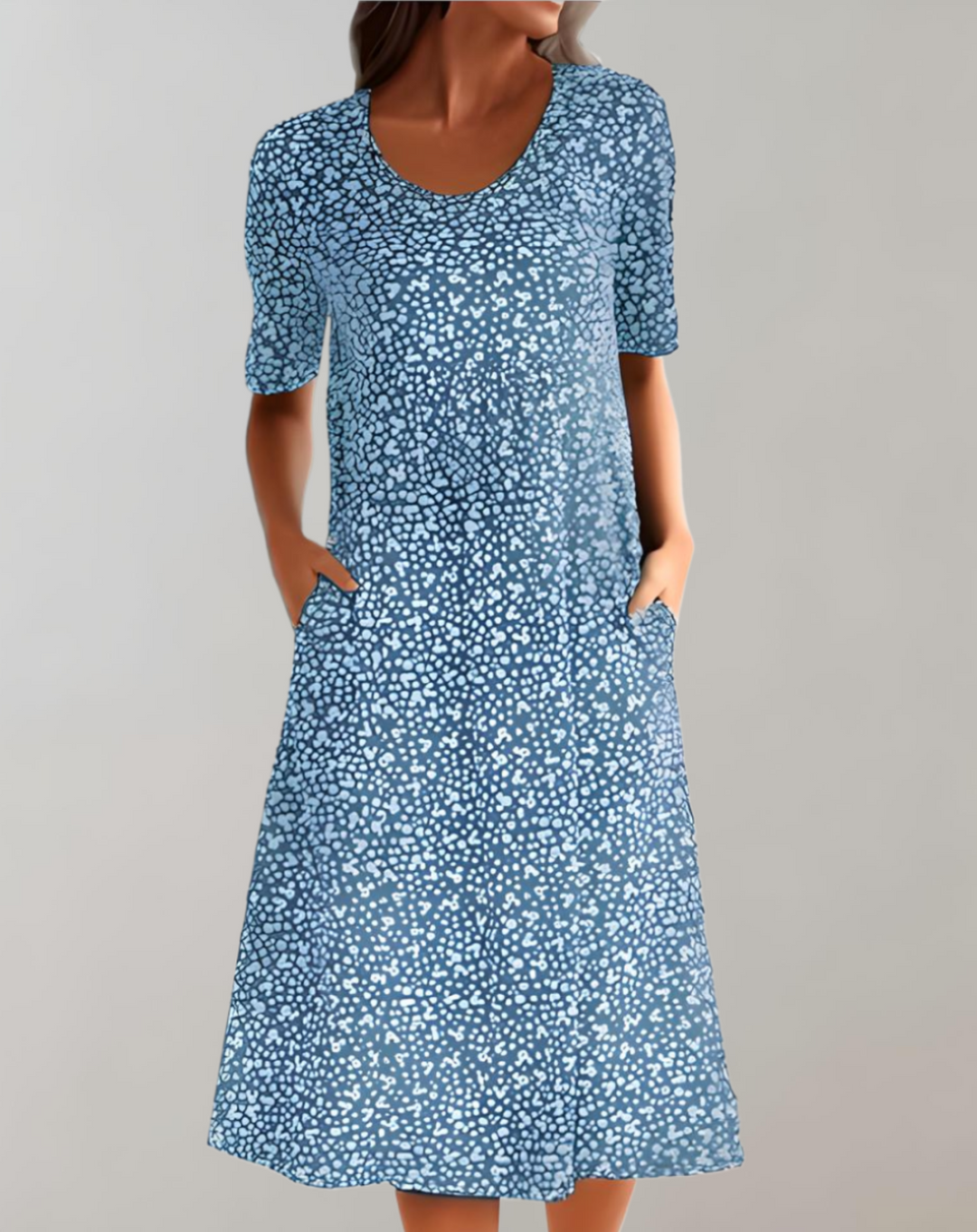 Heidi-Mode | Leichtes Sommer V-Ausschnitt Freizeitkleid