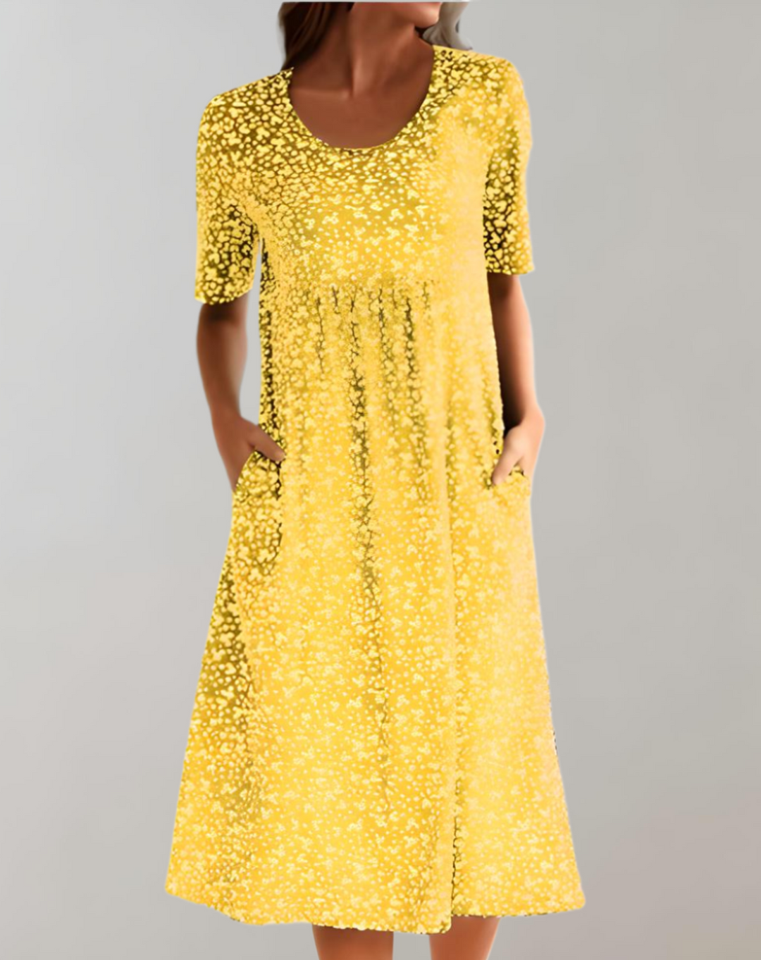 Heidi-Mode | Leichtes Sommer V-Ausschnitt Freizeitkleid