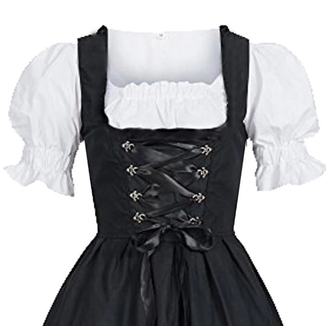 Heidi-Mode Dirndl Bayerisches Oktoberfest Trachtenkleid mit Schürze