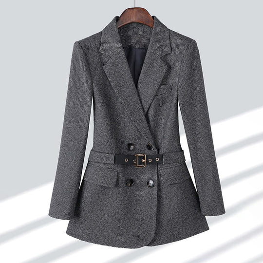 Heidi-Mode - Schicke Herbst Elegante Blazer mit Gürtel für Frauen