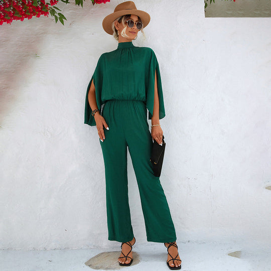 elegante Jumpsuit mit lockeren Fledermausärmeln