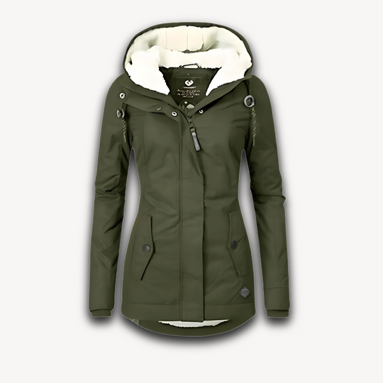 Heidi-Mode | Damen Wasserdichte Winterjacke mit Kunstfellfutter