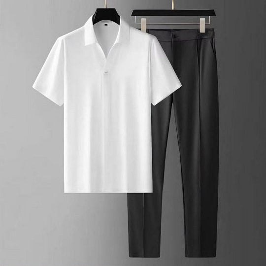 Exclusive Silk Short Sleeve Shirt Set