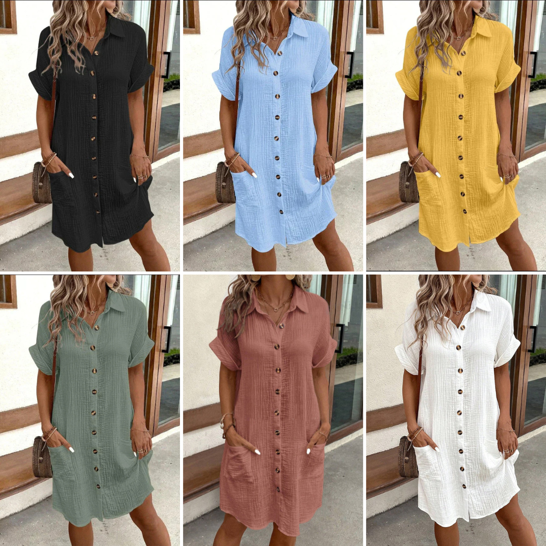 Heidi-Mode | Knopf-Up Hemdkleid