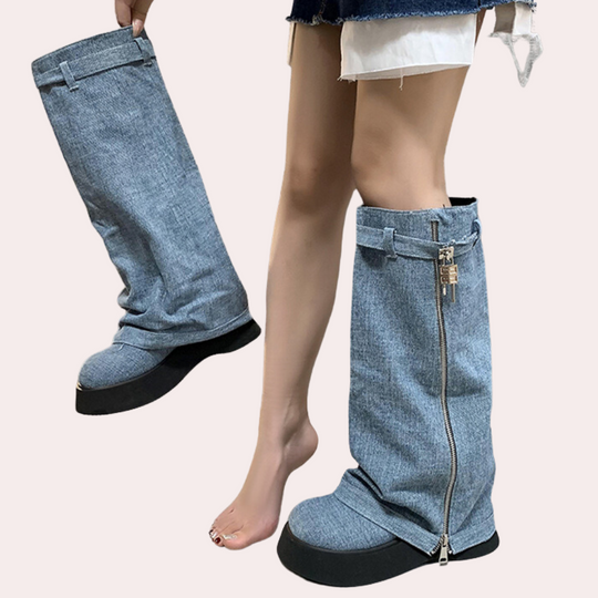 Heidi-Mode | Moderne Jeans Stiefel für Damen Stil und Komfort!