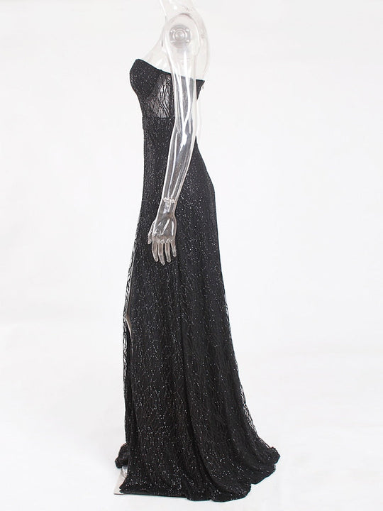 Heidi-Mode | Off Shoulder Glitzer Spitzekleider