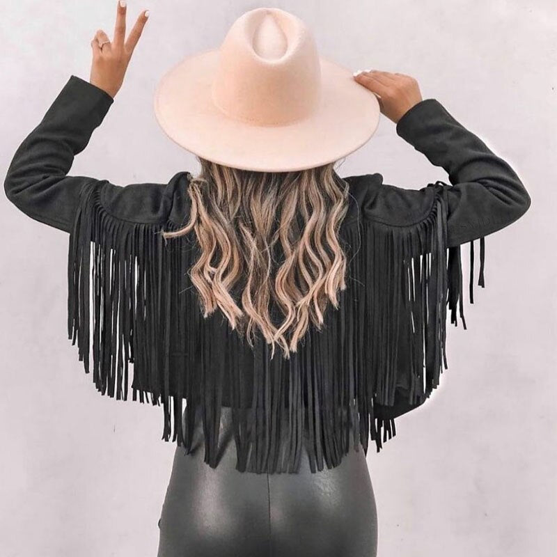 Heidi-Mode | Mode Wildleder Fransenjacke