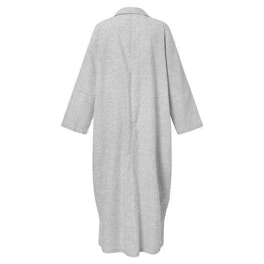 Oversized gestreifter Hemdkleid