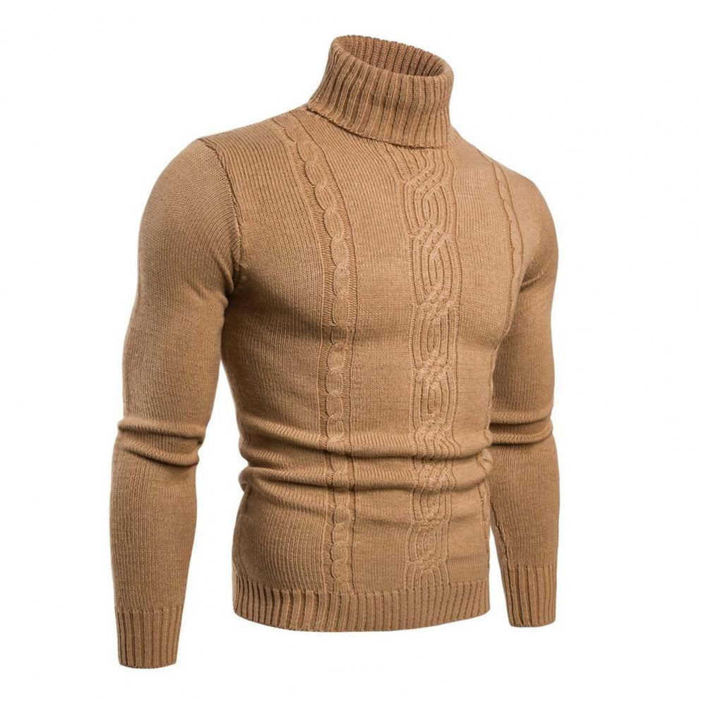 Rollkragenpullover aus Baumwolle mit Muster