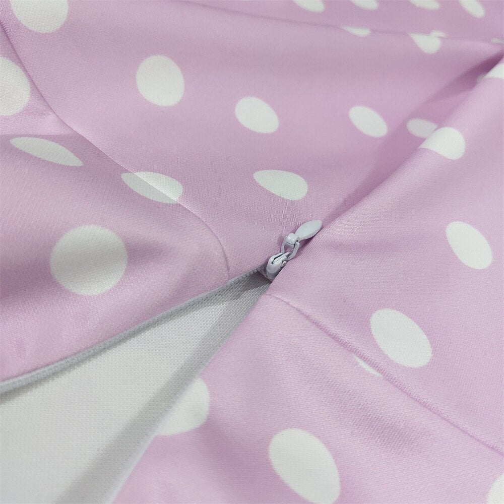 Heidi-Mode | Pin-Up Kleid Violette Punkte