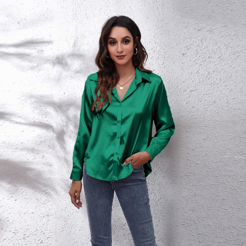 Heidi-Mode | Schimmerndes Satin Kleid Damen