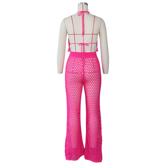 Heidi-Mode | Strick Halter Rückenfreier Bh & Hosen Satzs