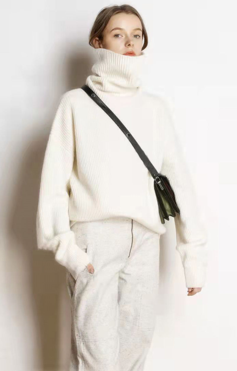 Heidi-Mode | Pull Col Roulé Ample Et Décontracté