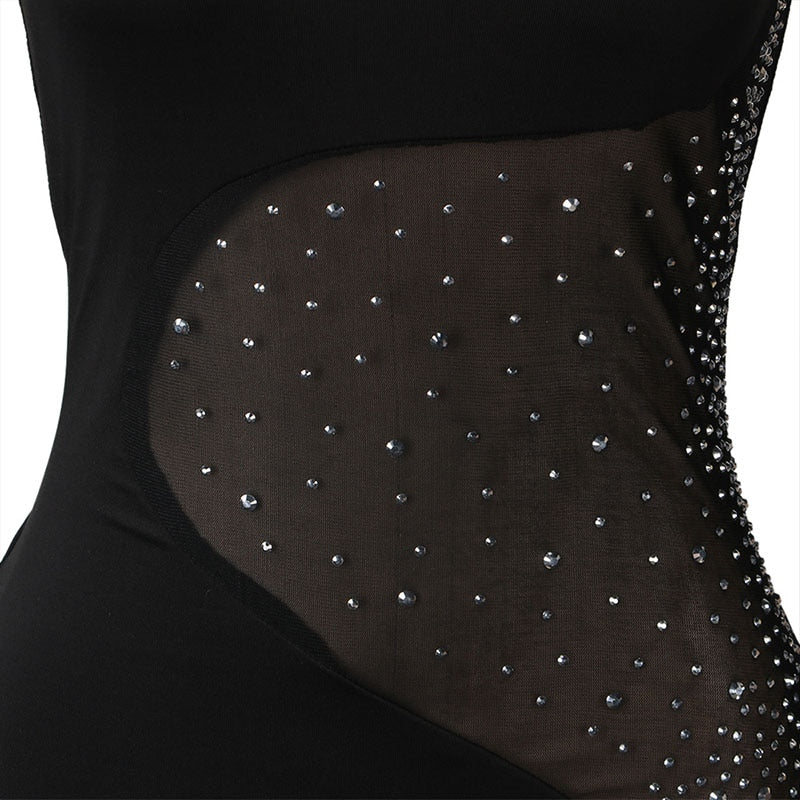 Heidi-Mode | Sparkle Durchsichtiger Maxi-Rock Jumpsuits