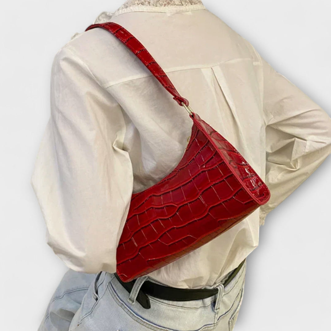 Heidi-Mode | Glänzende Lederhandtasche