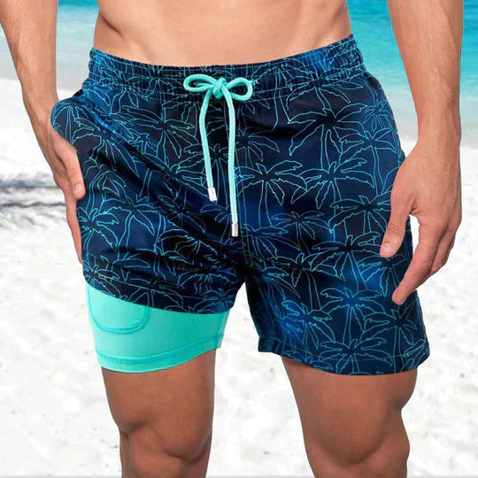 Heidi-Mode | Schwarze Flamingo Aquaflex Badeshorts