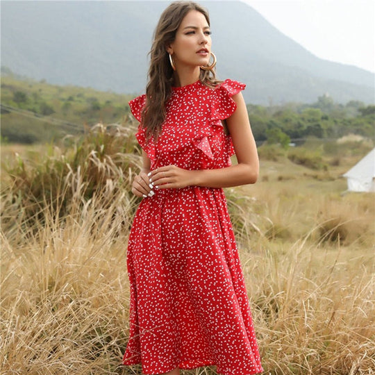 Heidi – Elegantes Sommerkleid mit Rüschen