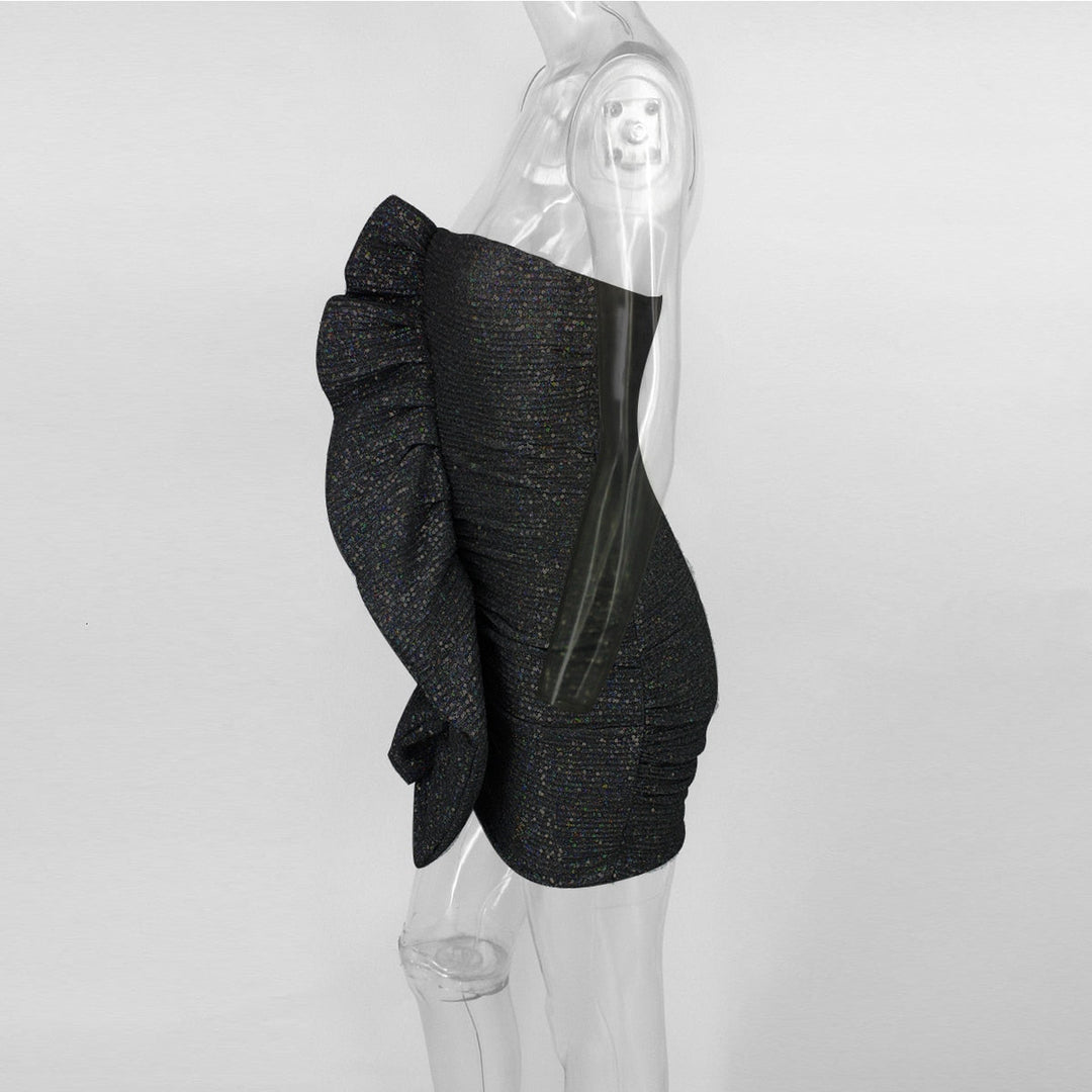 Heidi-Mode | Body Rüsche Pailletten Strapless Mini Kleider