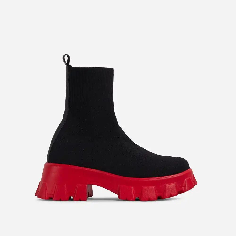 Heidi-Mode | Stiefel Socke Frau Plattform Hoch