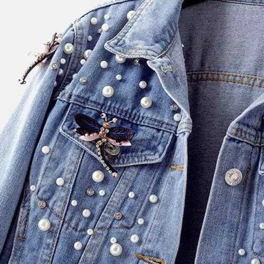 Aufällige Denim Jacke