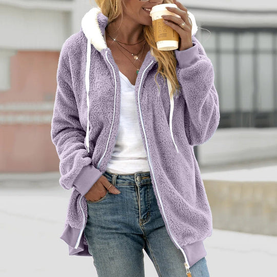 Heidi-Mode | Cardigan Kuschelige Kapuzenjacke Für Frauen