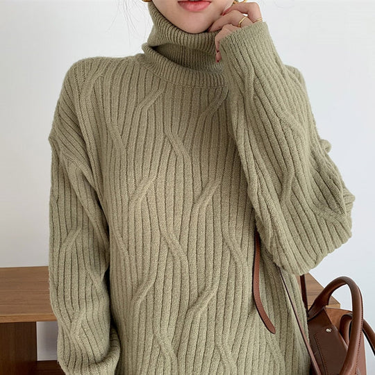 knitted midi jurk