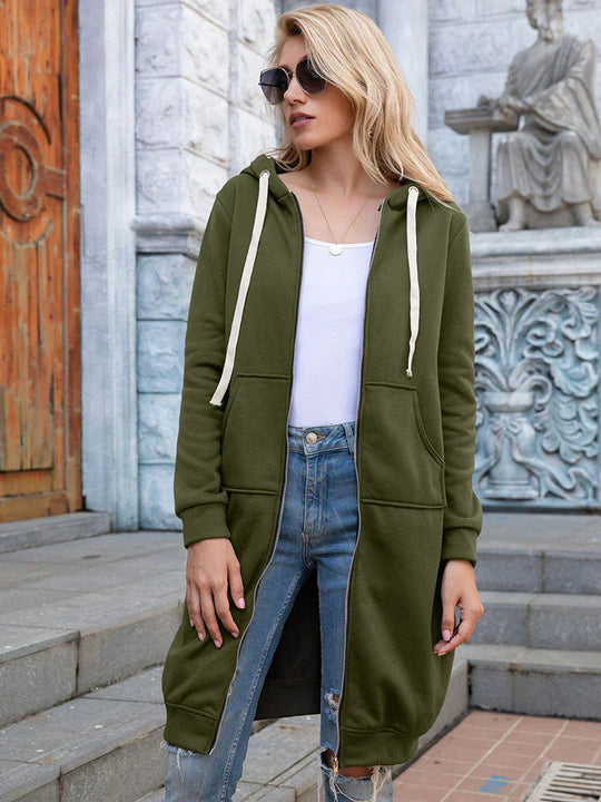 Heidi-Mode | Chic lange Sweatshirtjacke