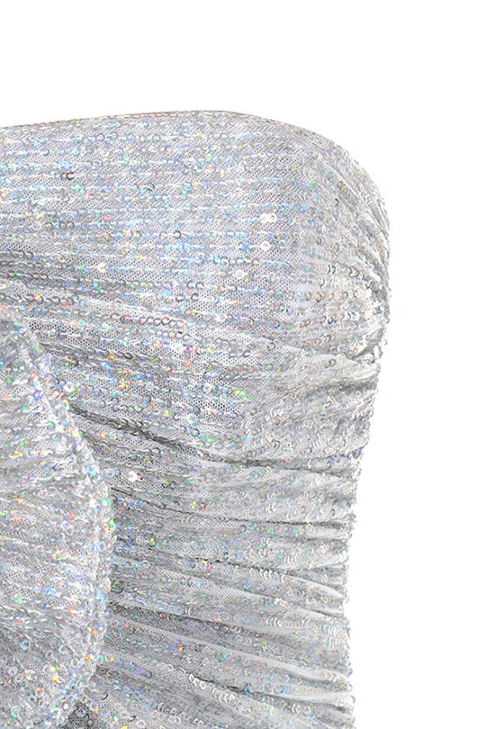 Heidi-Mode | Body Rüsche Pailletten Strapless Mini Kleider