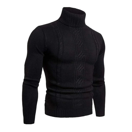 Rollkragenpullover aus Baumwolle mit Muster