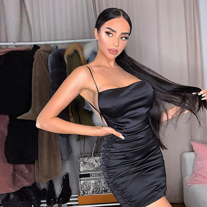 Heidi-Mode | Pin-Up Kleid Satin Mini