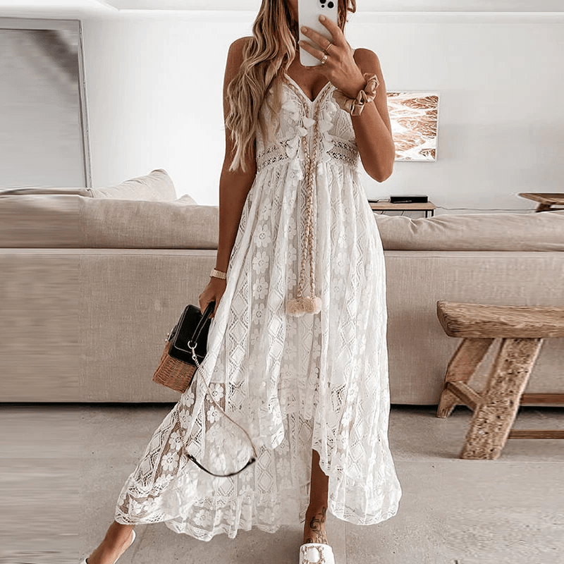 Boho-Maxi-Kleid aus Spitze