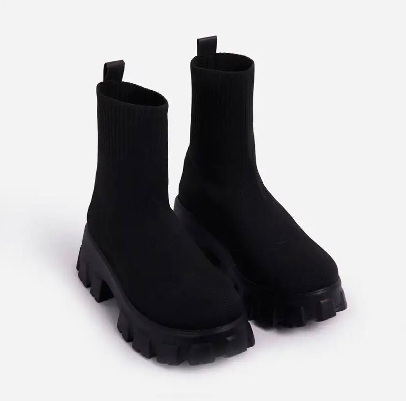 Heidi-Mode | Stiefel Socke Frau Plattform Hoch