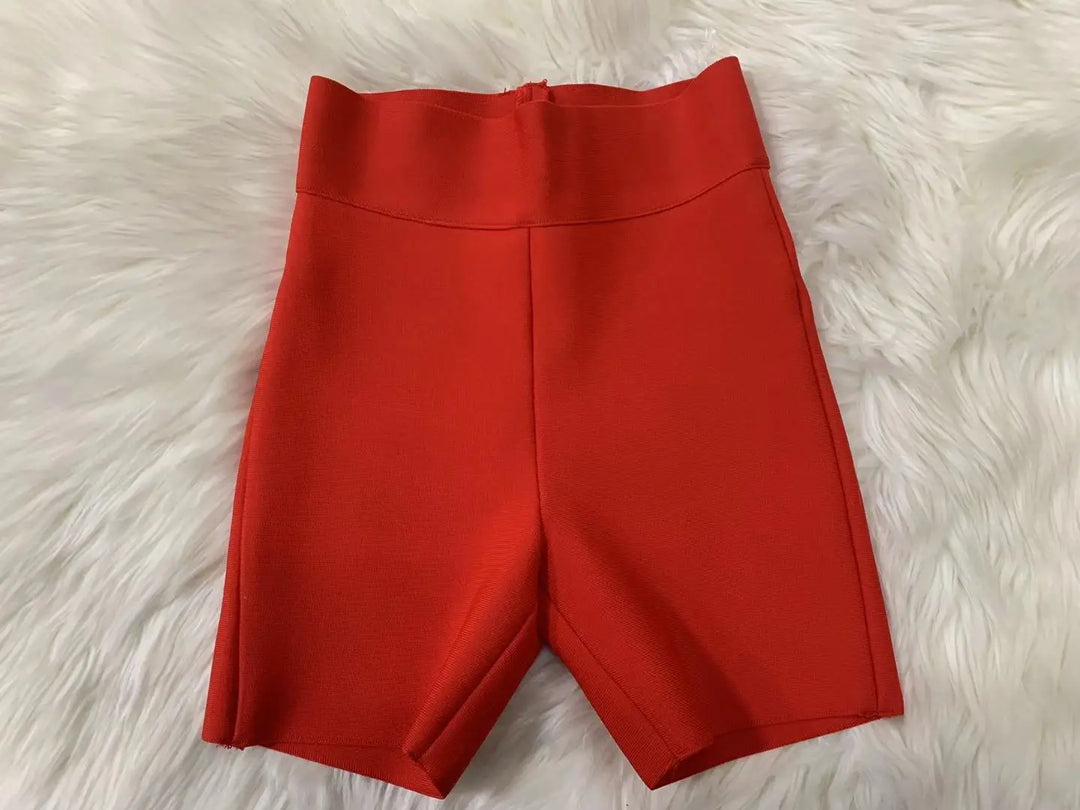 Heidi-Mode | Frauen Sport Outfit Damen Yoga Gym Fitness Schwarz Grau Weiß Laufen Rayon Bandage Shorts Hosen