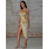 Heidi-Mode | Halter Reflective Smooth Elegant Club Kleid