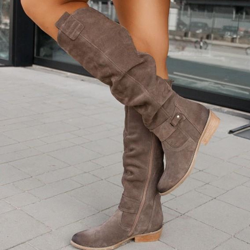 Heidi-Mode | Warme Wildlederstiefel - Gemütliche Winterschuhe