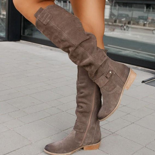 Heidi-Mode | Warme Wildlederstiefel - Gemütliche Winterschuhe