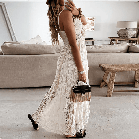 Boho-Maxi-Kleid aus Spitze