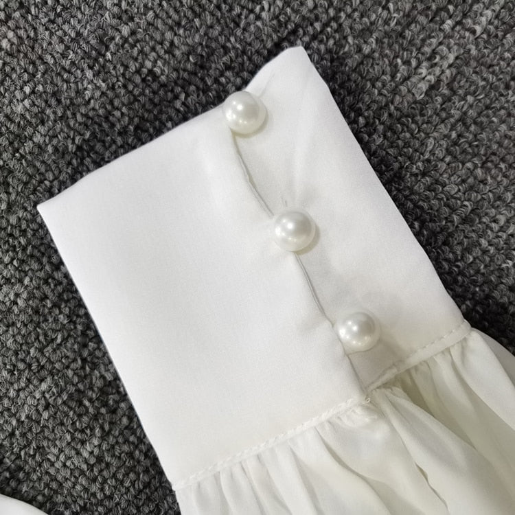 Heidi-Mode | Glänzende Wickel Langarm Rüschen Bandage Kleider