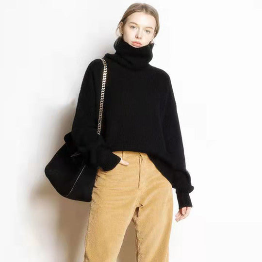 Heidi-Mode | Pull Col Roulé Ample Et Décontracté