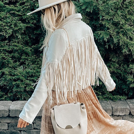 Heidi-Mode | Mode Wildleder Fransenjacke
