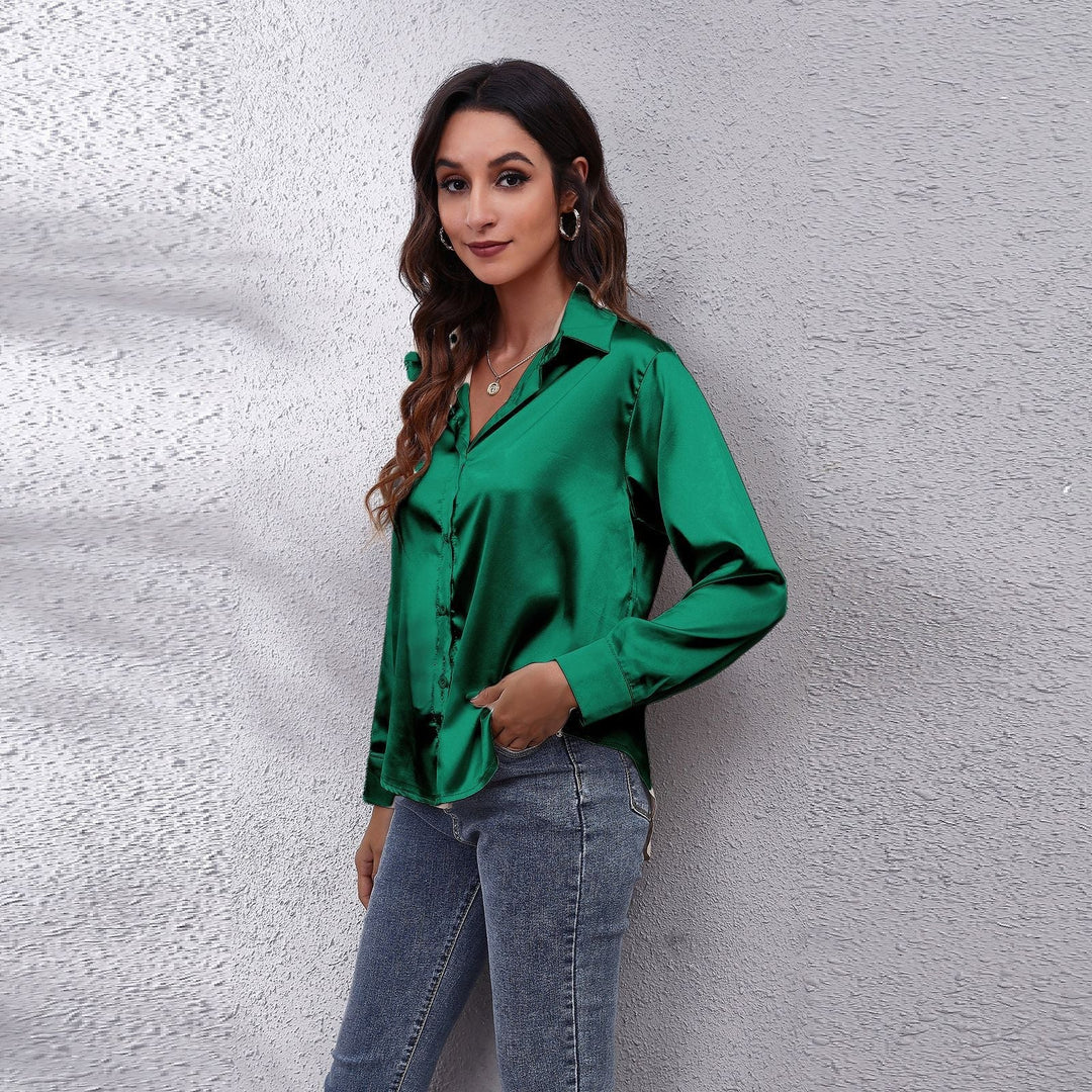 Heidi-Mode | Schimmerndes Satin Kleid Damen