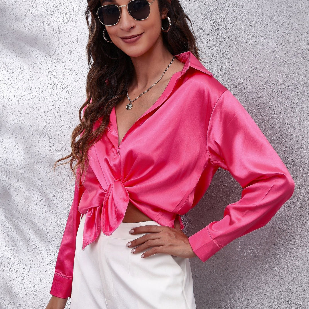 Heidi-Mode | Schimmerndes Satin Kleid Damen