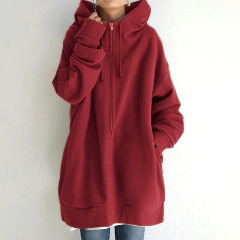 Heidi-Mode | Bequemer Oversize-Winterhoodie Cassandra