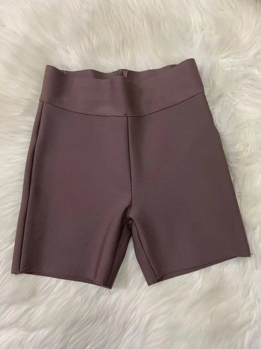 Heidi-Mode | Frauen Sport Outfit Damen Yoga Gym Fitness Schwarz Grau Weiß Laufen Rayon Bandage Shorts Hosen