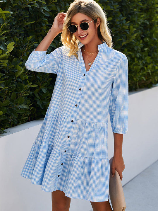 Himmelblaues Sommerkleid
