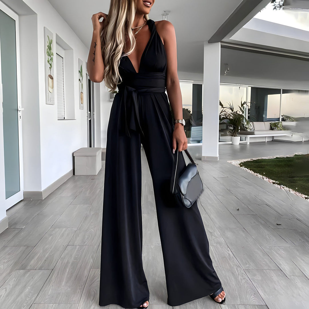 Sommerlicher Jumpsuit mit weitem Bein